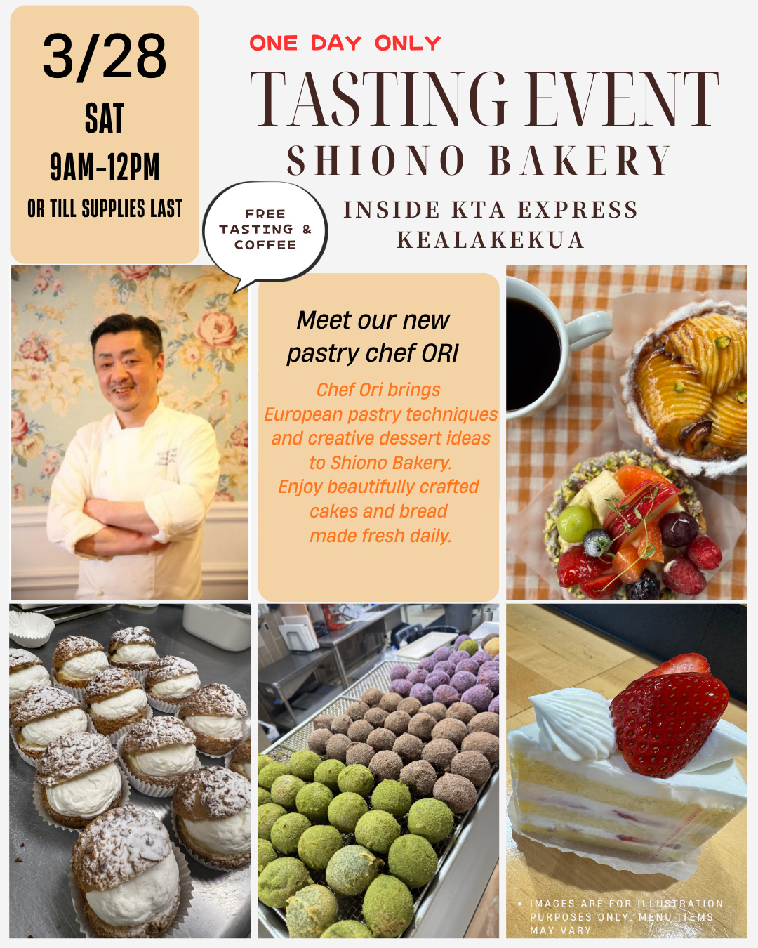 Discover our newest creations at Shiono Bakery’s tasting event.